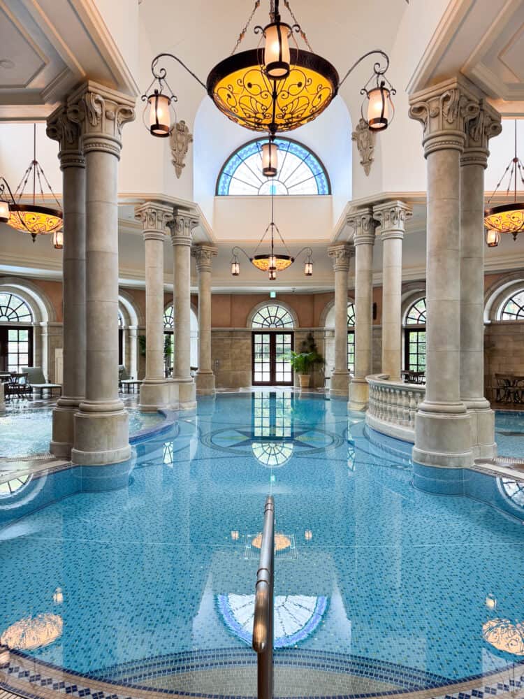 The beautiful Terme Venezia pool at Hotel Miracosta, Tokyo DisneySea. 