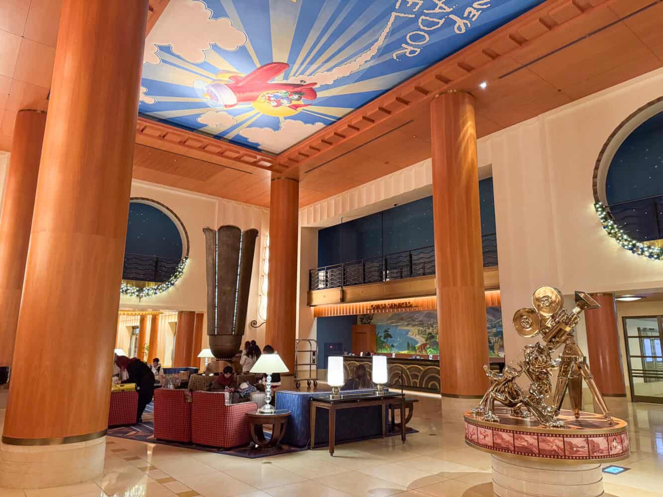 Ambassador Hotel lobby at Tokyo Disney Resort. 