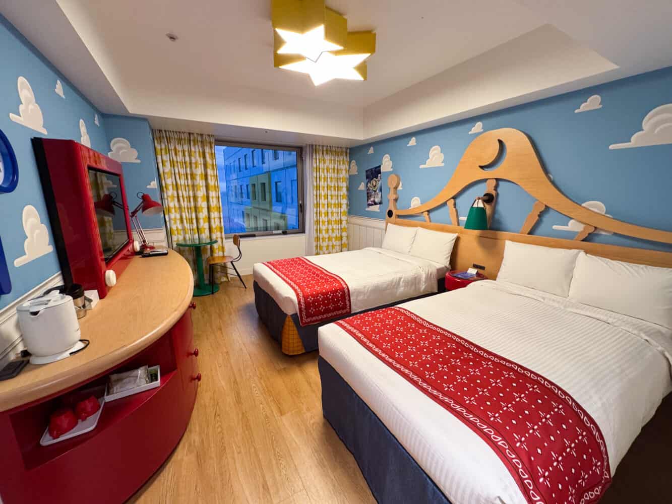 Toy Story Hotel room at Tokyo Disney. 