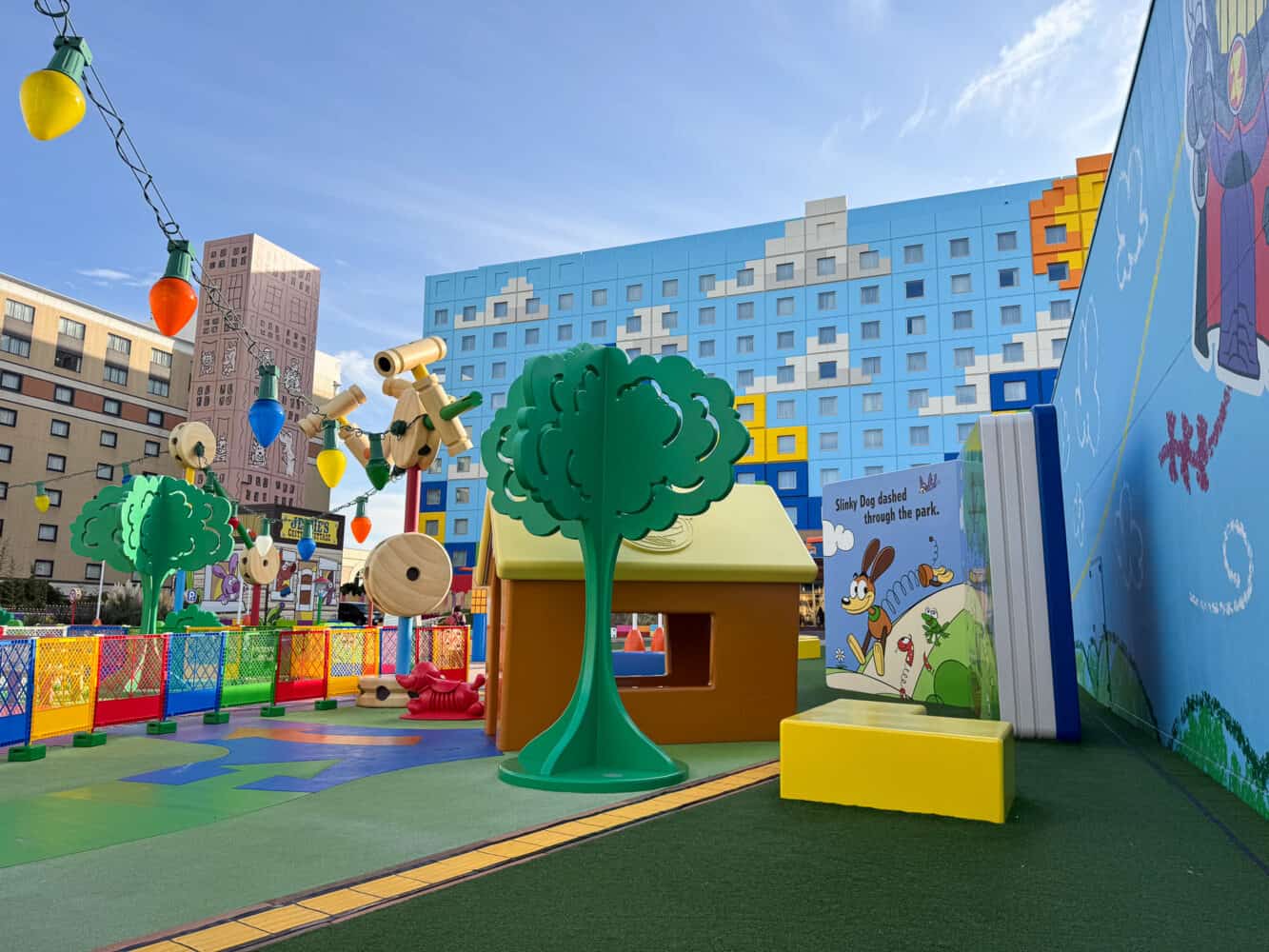 Slinky Dog Park at the entrance to Toy Story Hotel, Tokyo Disney. 