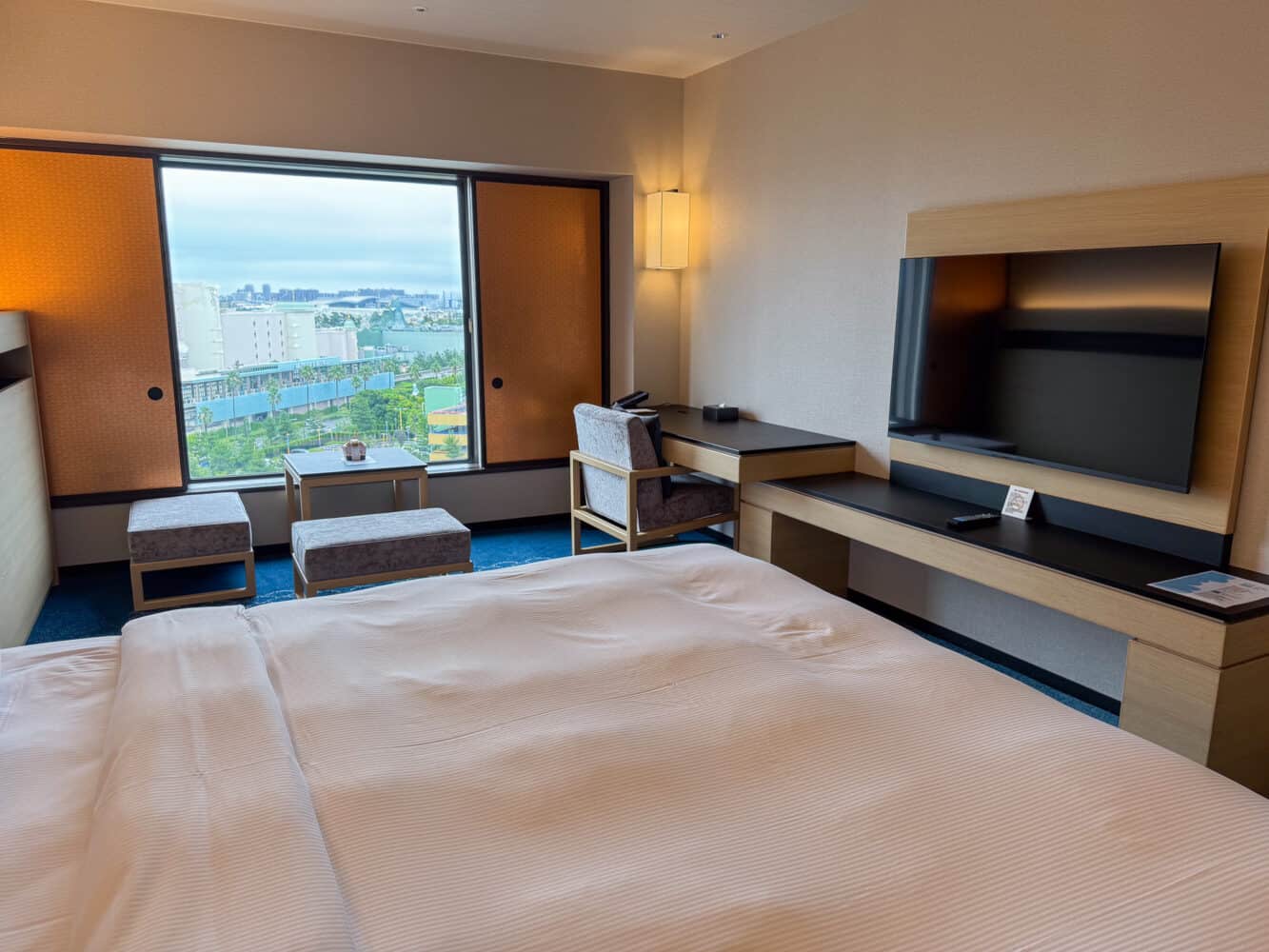 Park view king room at Hilton Tokyo Bay. 