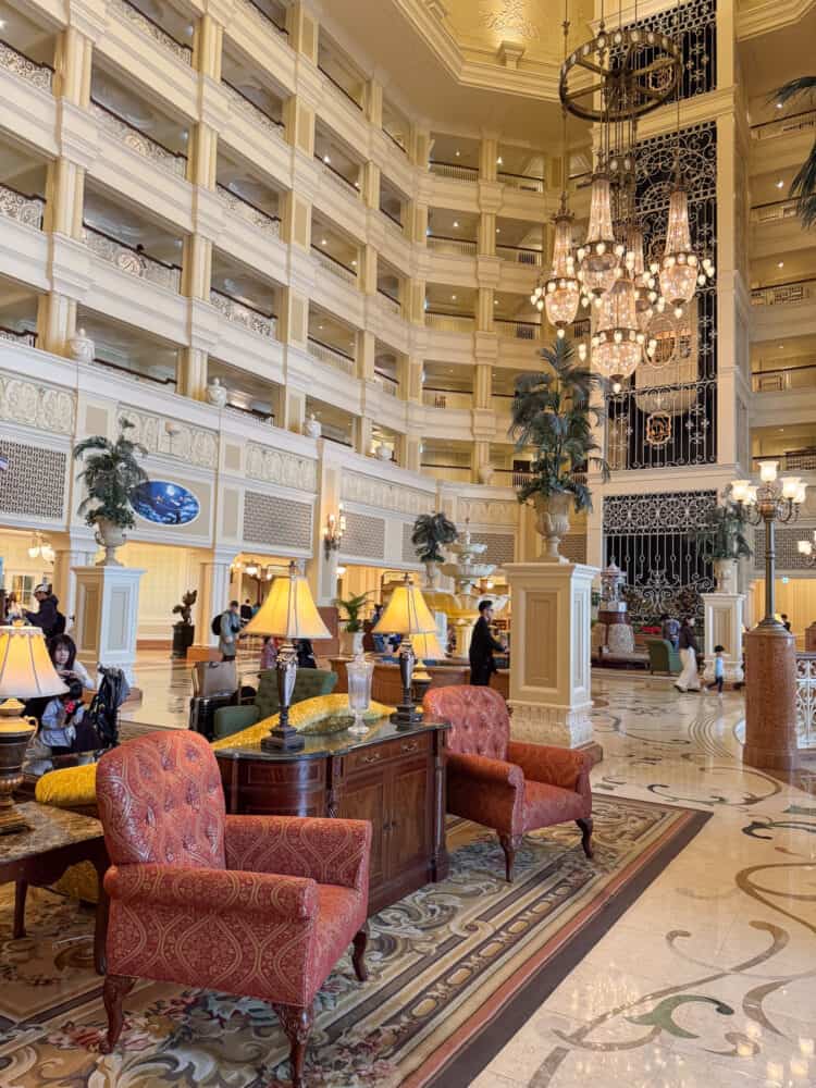 Tokyo Disneyland Hotel lobby. 