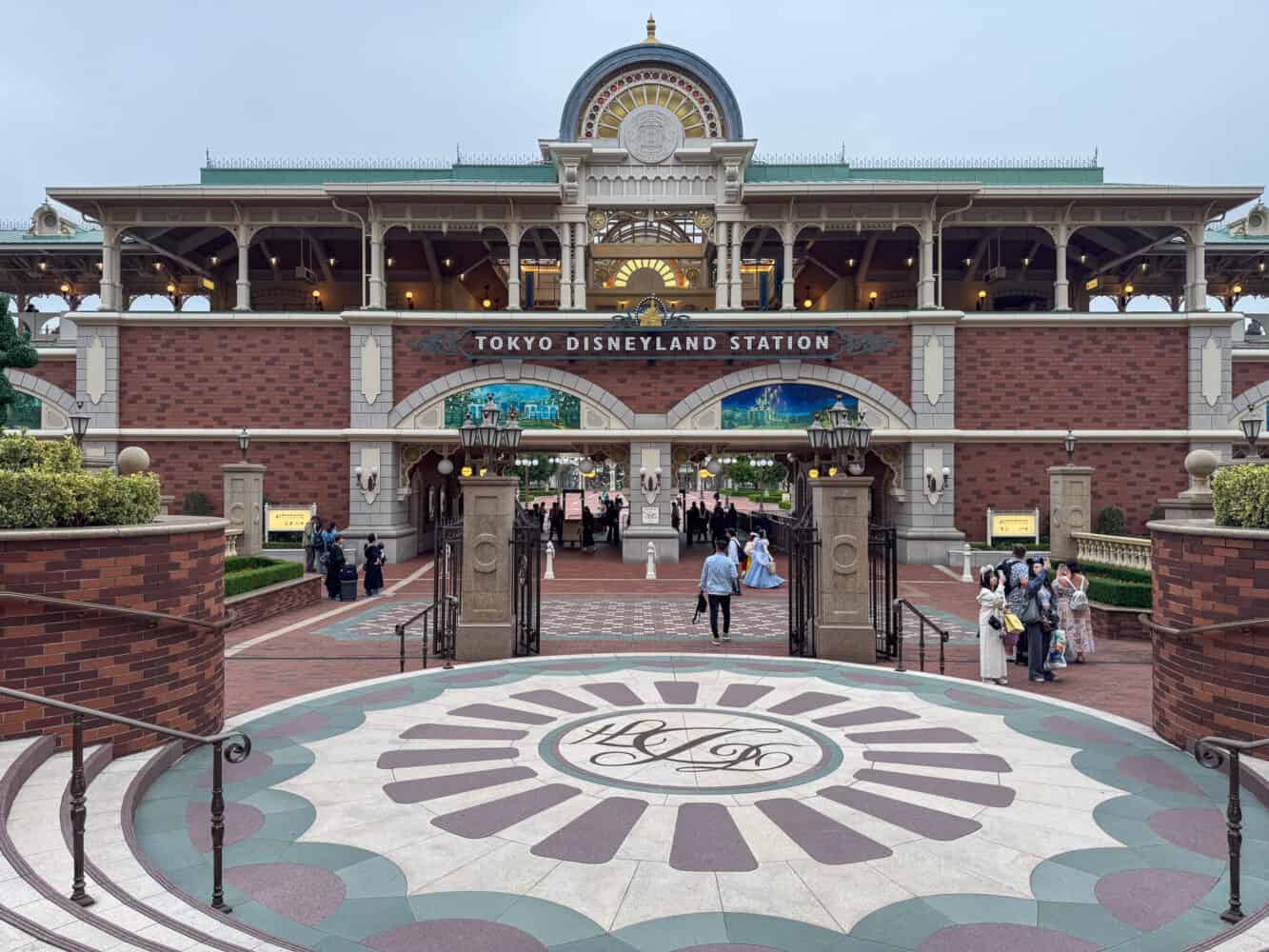 Tokyo Disneyland station outside Tokyo Disneyland Hotel. 